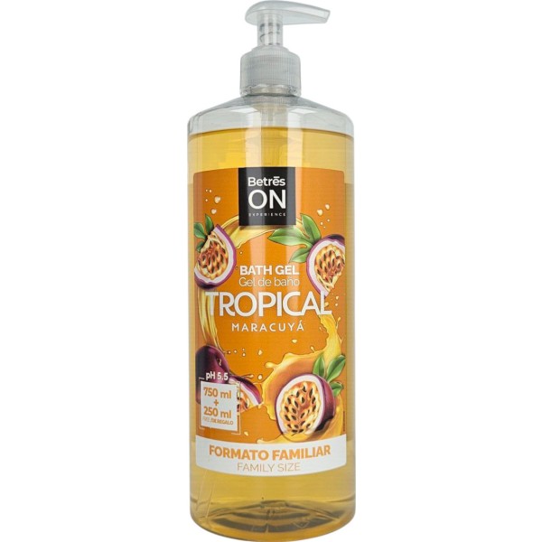 Betres On Gel De Baño Tropical Maracuya 1l