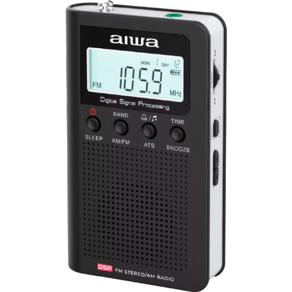 Aiwa rsd-45bk negra / radio digital de bolsillo am/fm