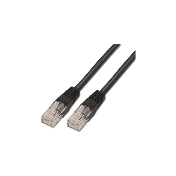 Aisens latiguillo rj45 cat.6 utp awg24 negro 0.5m