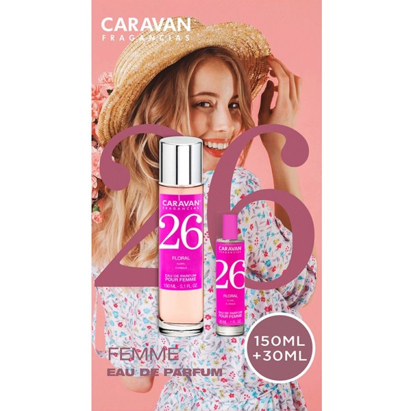 Estuche eau de parfum caravan nº 26, 150 + 30 ml señora
