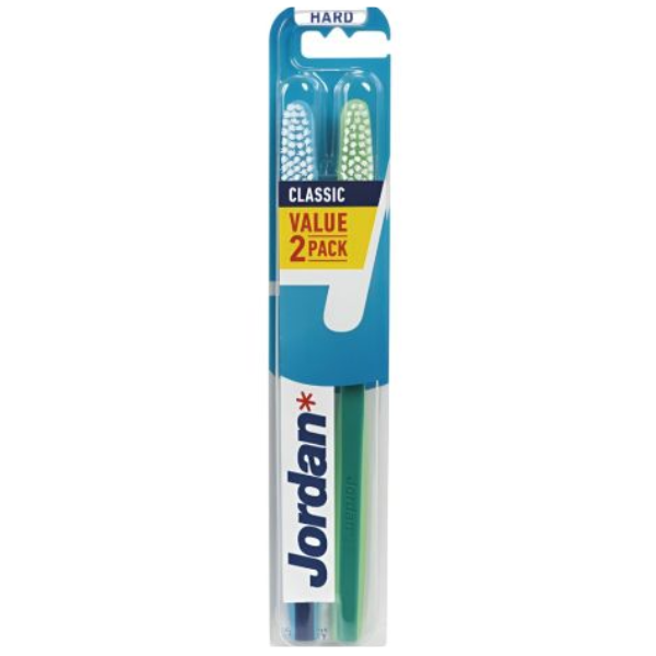 Jordan cepillo de dientes Hard 2 uds